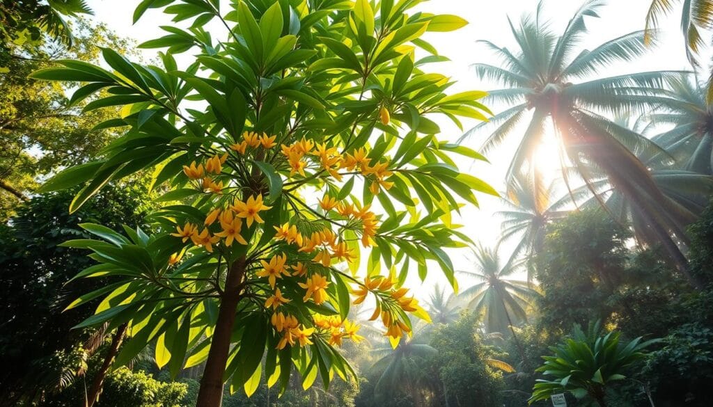Ylang Ylang Tree in Tropical Landscape Ylang Ylang Tree in Tropical Landscape